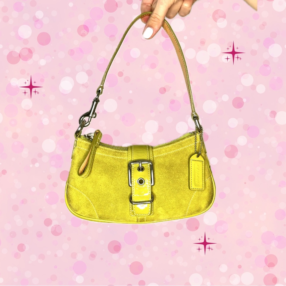 💚 Vintage Y2K Coach Demi Hampton Lime Green Mini Purse 💚